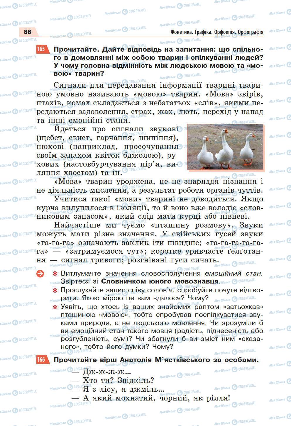 Підручники Українська мова 5 клас сторінка 88