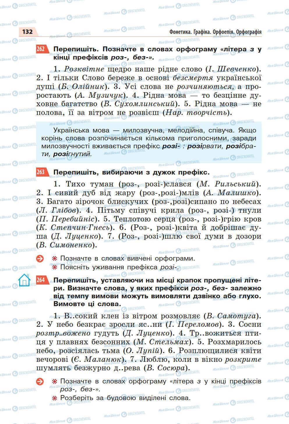 Підручники Українська мова 5 клас сторінка 132