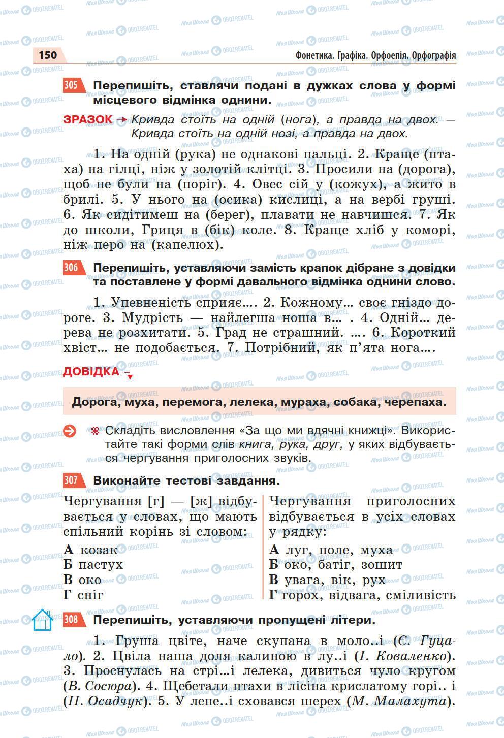 Підручники Українська мова 5 клас сторінка 150