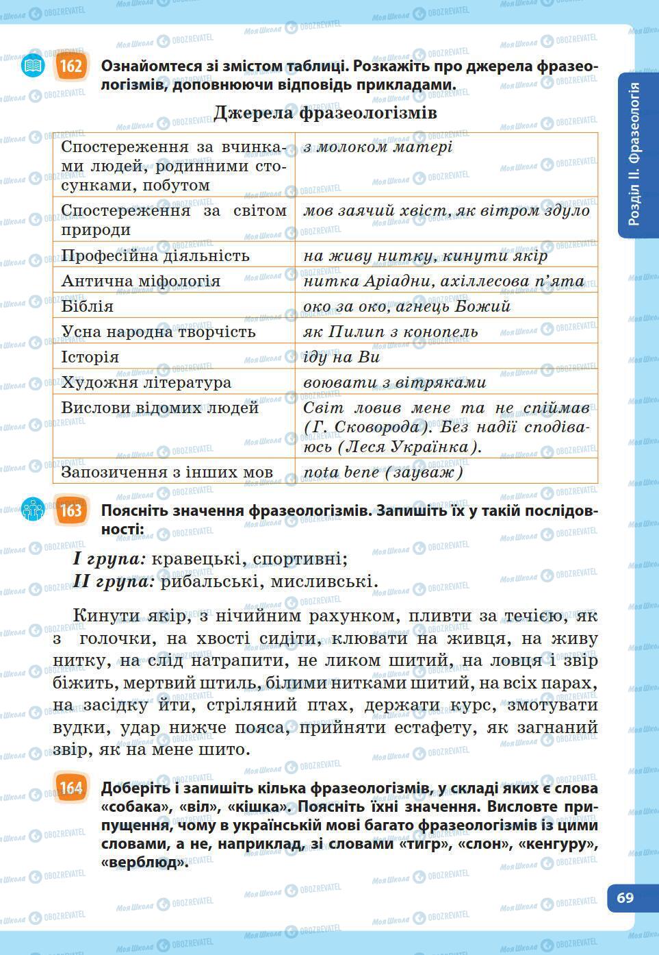 Підручники Українська мова 5 клас сторінка 69