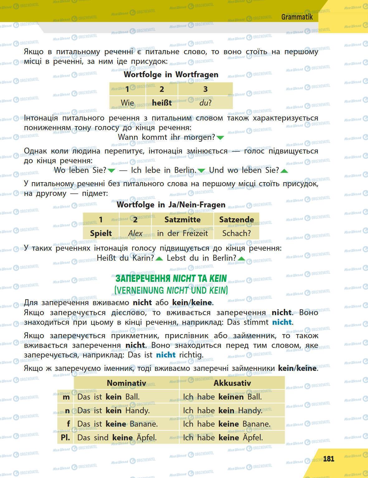 Підручники Німецька мова 5 клас сторінка 181