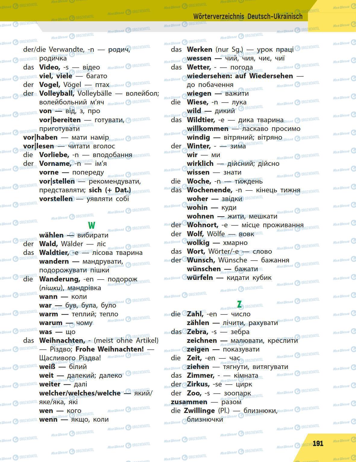 Учебники Немецкий язык 5 класс страница 191