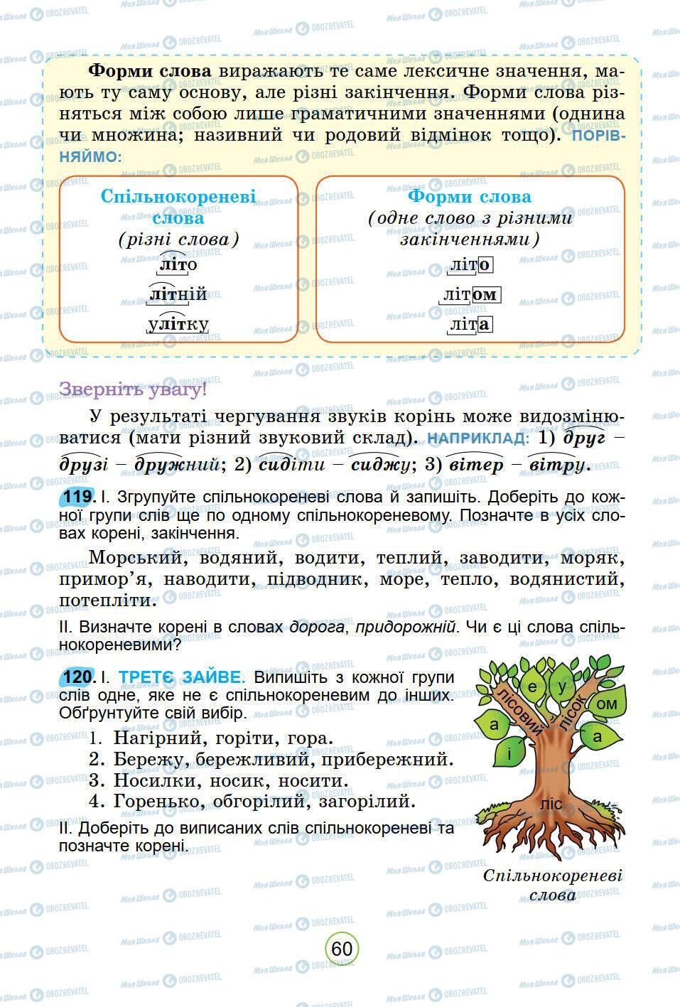 Учебники Укр мова 5 класс страница 60