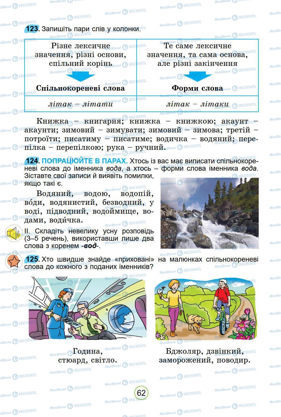 Підручники Українська мова 5 клас сторінка 62