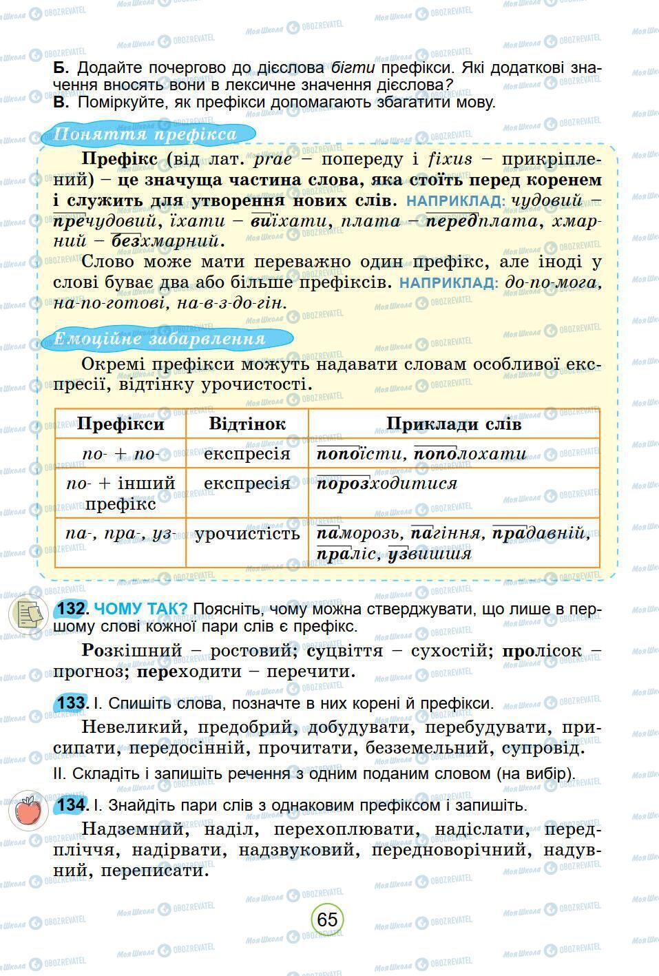 Підручники Українська мова 5 клас сторінка 65