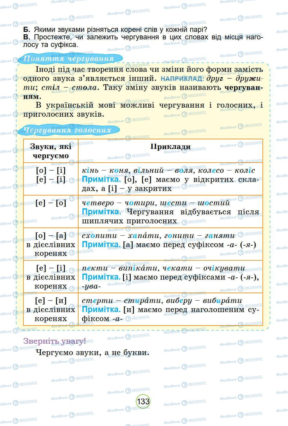 Підручники Українська мова 5 клас сторінка 133