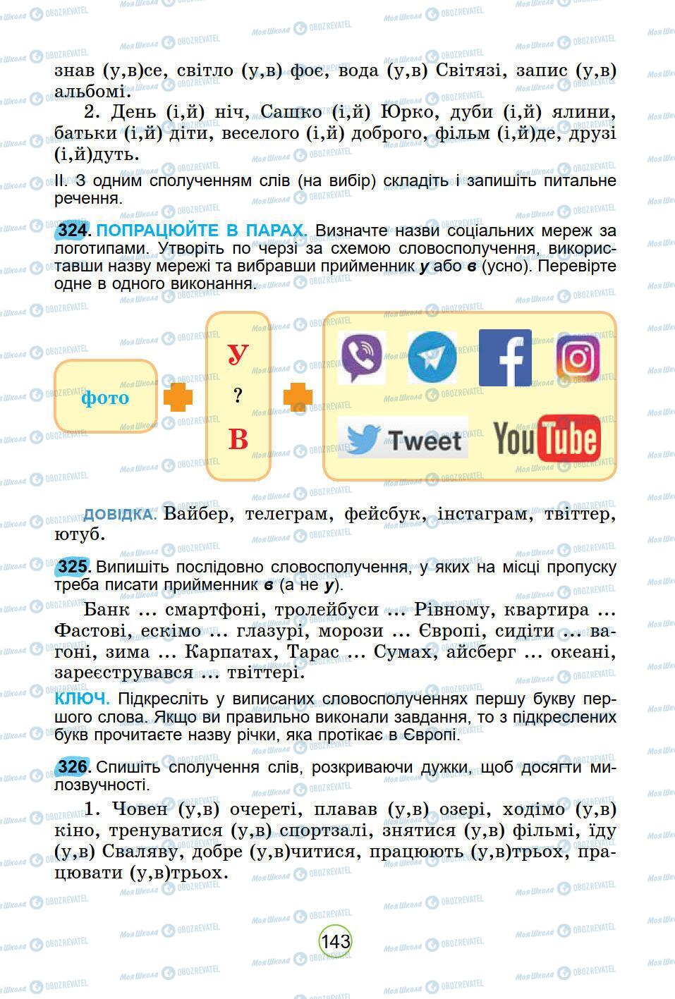 Підручники Українська мова 5 клас сторінка 143