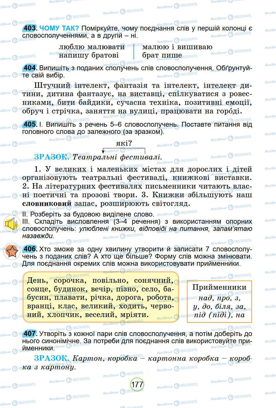 Підручники Українська мова 5 клас сторінка 177