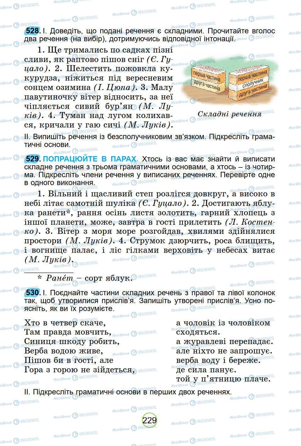 Підручники Українська мова 5 клас сторінка 229