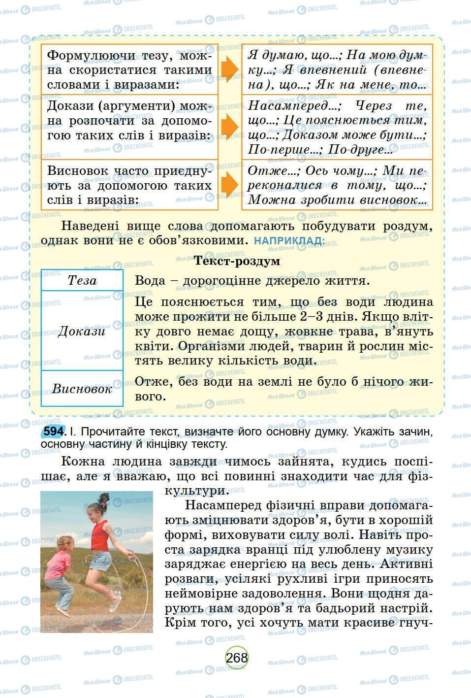 Підручники Українська мова 5 клас сторінка 268