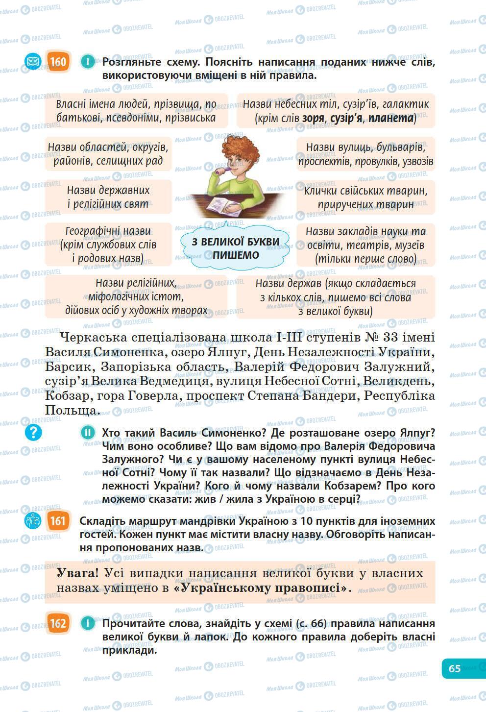 Учебники Укр мова 6 класс страница 65