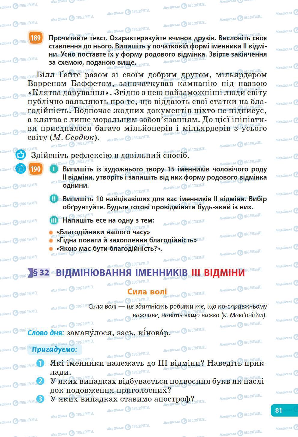 Підручники Українська мова 6 клас сторінка 81