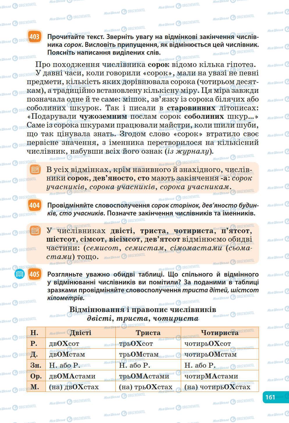 Підручники Українська мова 6 клас сторінка 161