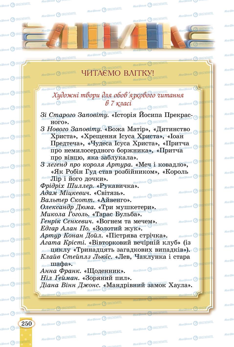 Учебники Зарубежная литература 6 класс страница 250