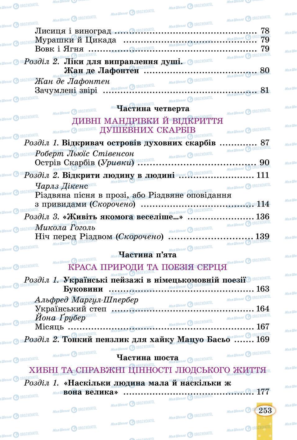 Підручники Зарубіжна література 6 клас сторінка 253