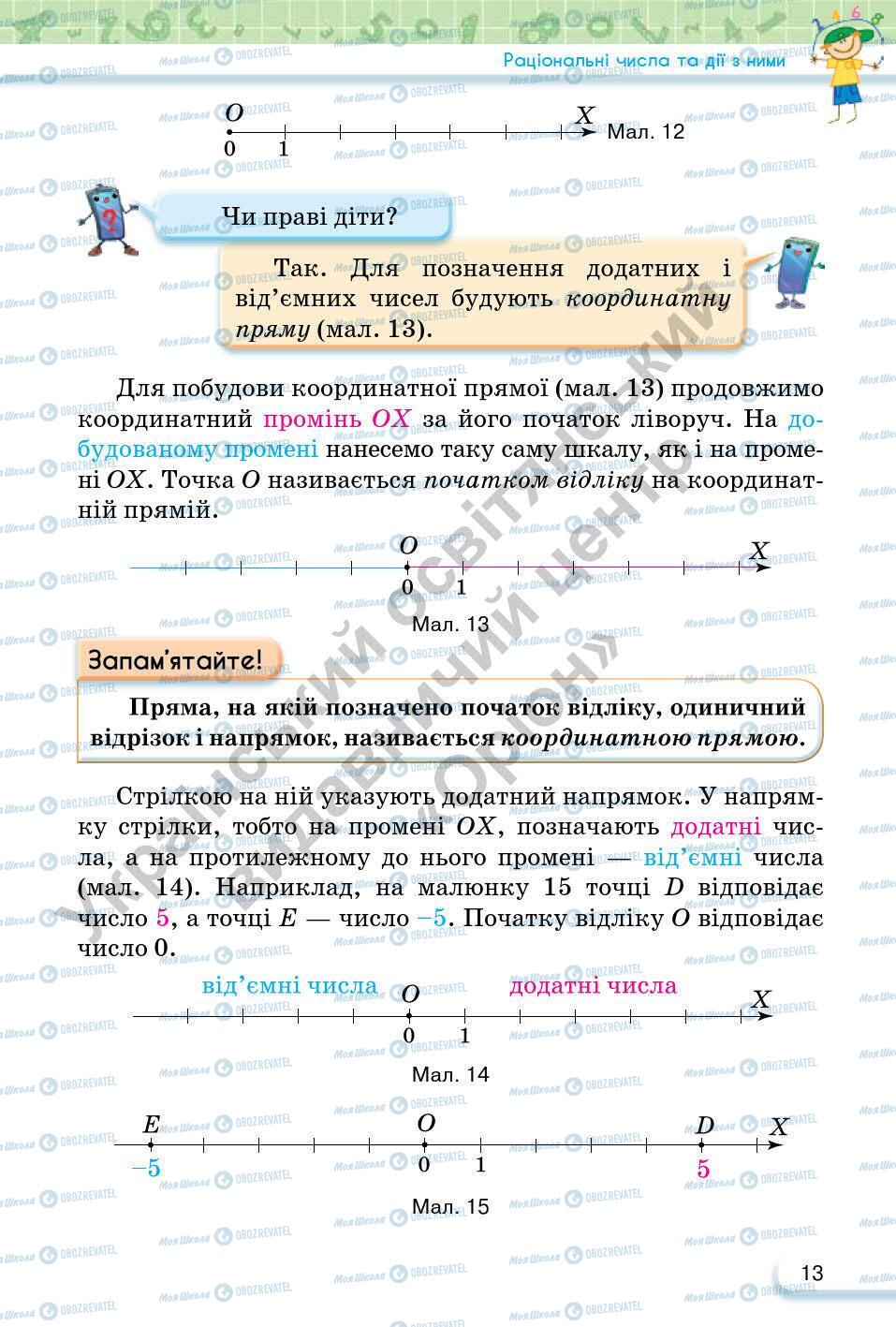 Підручники Математика 6 клас сторінка 13