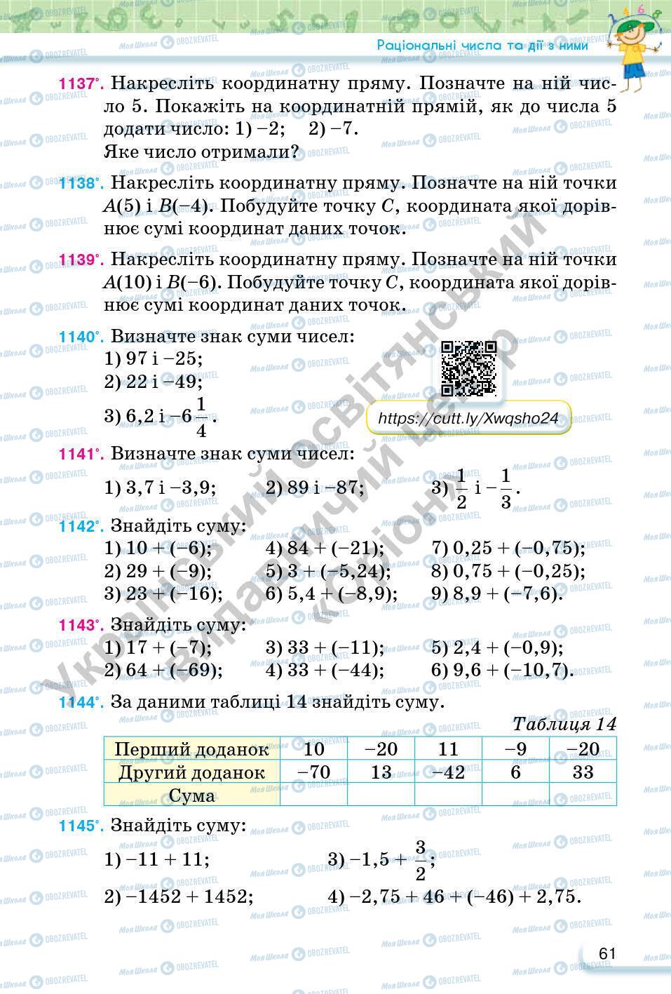 Учебники Математика 6 класс страница 61