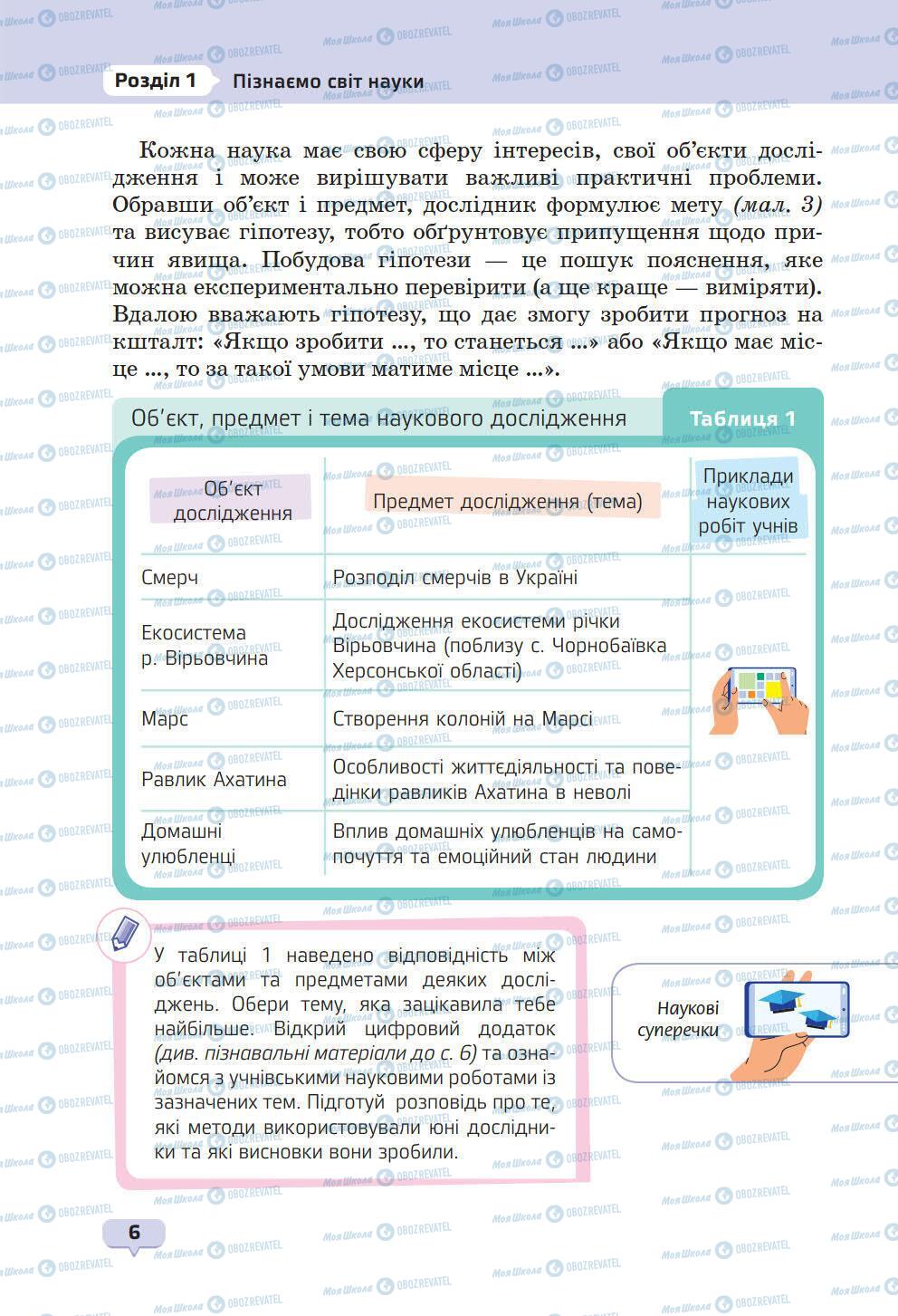 Підручники Природознавство 6 клас сторінка 6