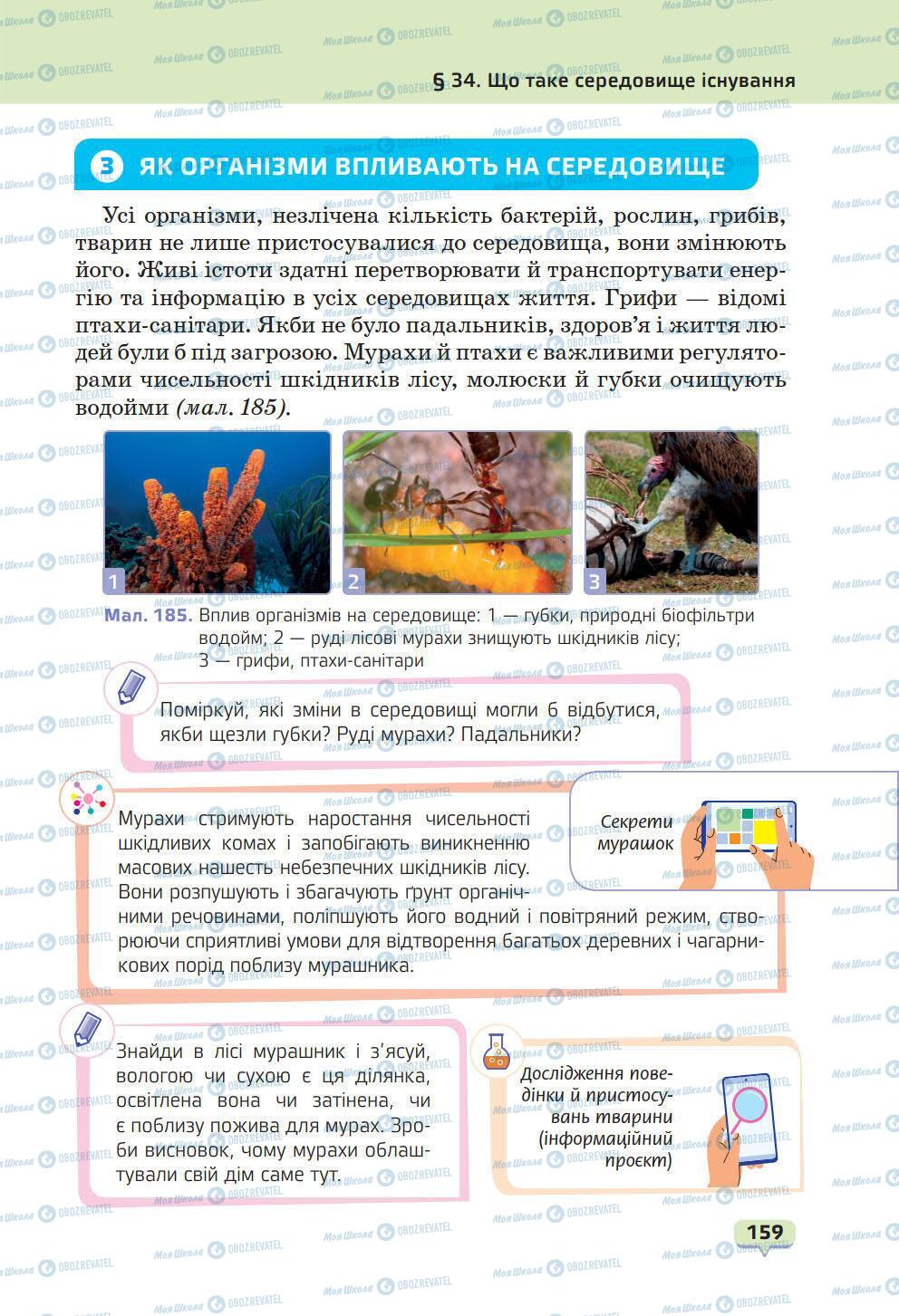 Підручники Природознавство 6 клас сторінка 159