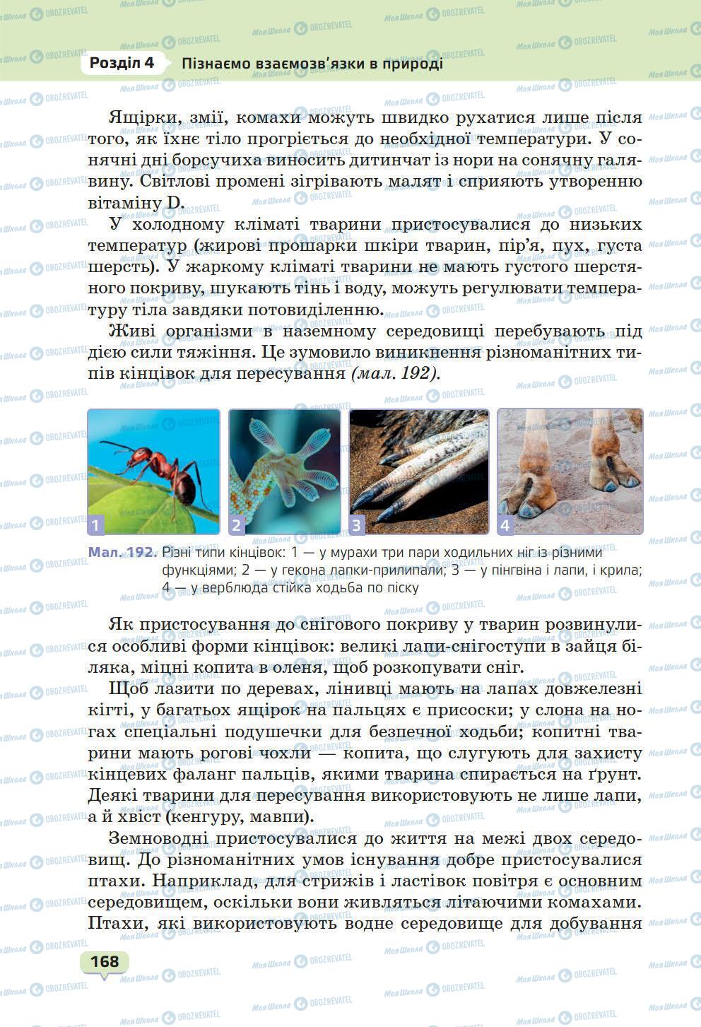 Підручники Природознавство 6 клас сторінка 168