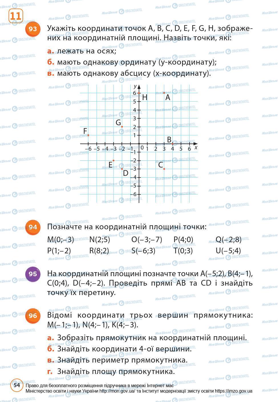 Підручники Математика 6 клас сторінка 54