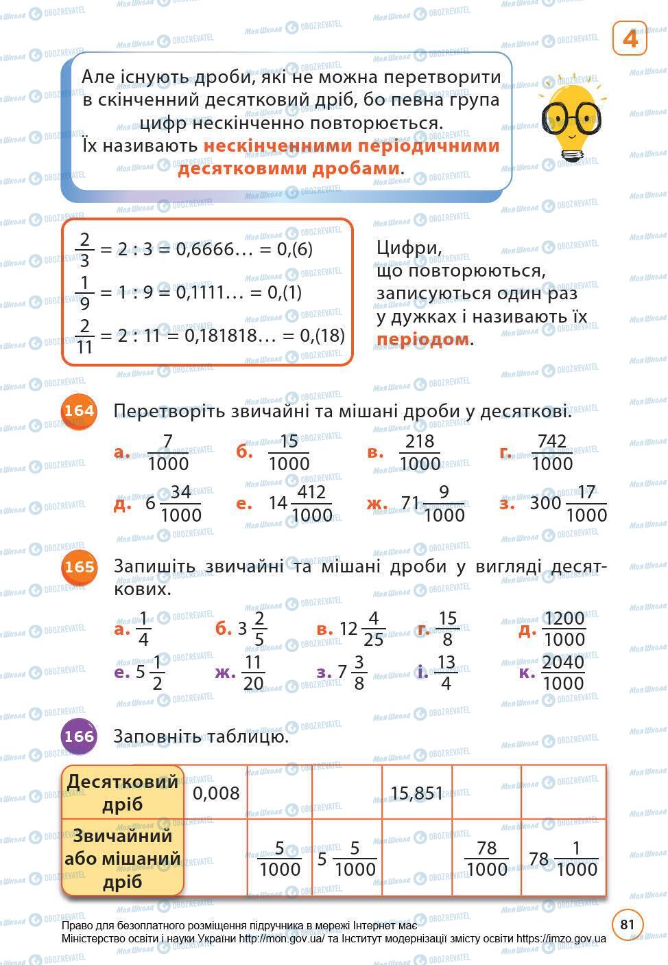 Підручники Математика 6 клас сторінка 81