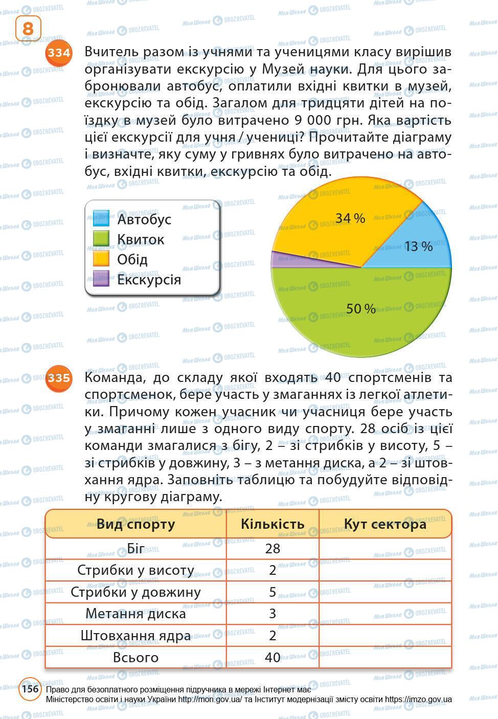 Підручники Математика 6 клас сторінка 156