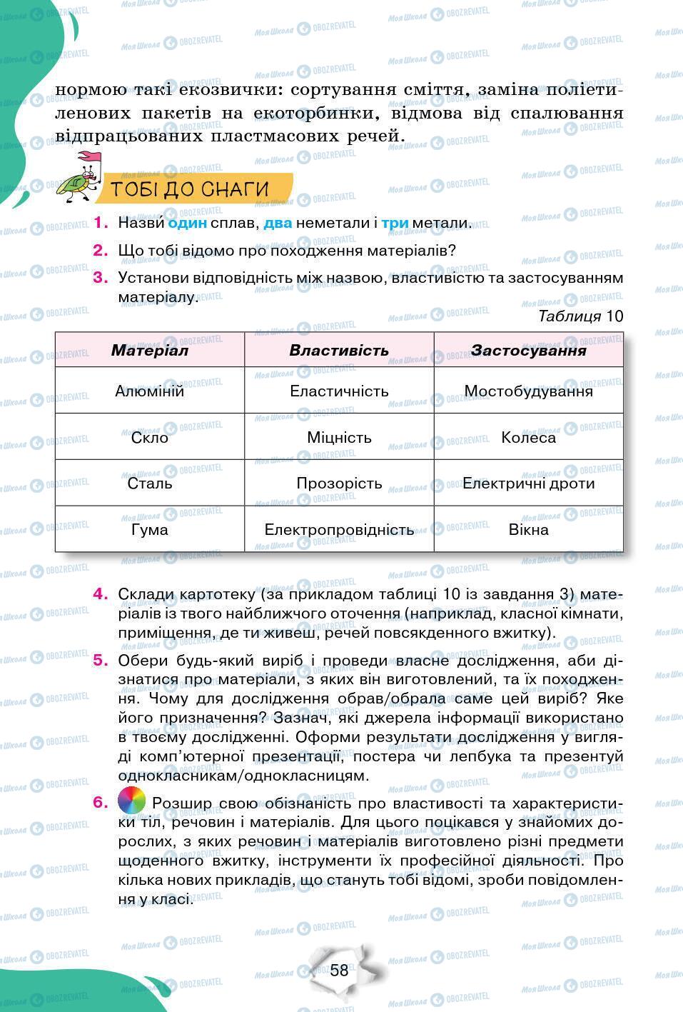 Підручники Природознавство 6 клас сторінка 58