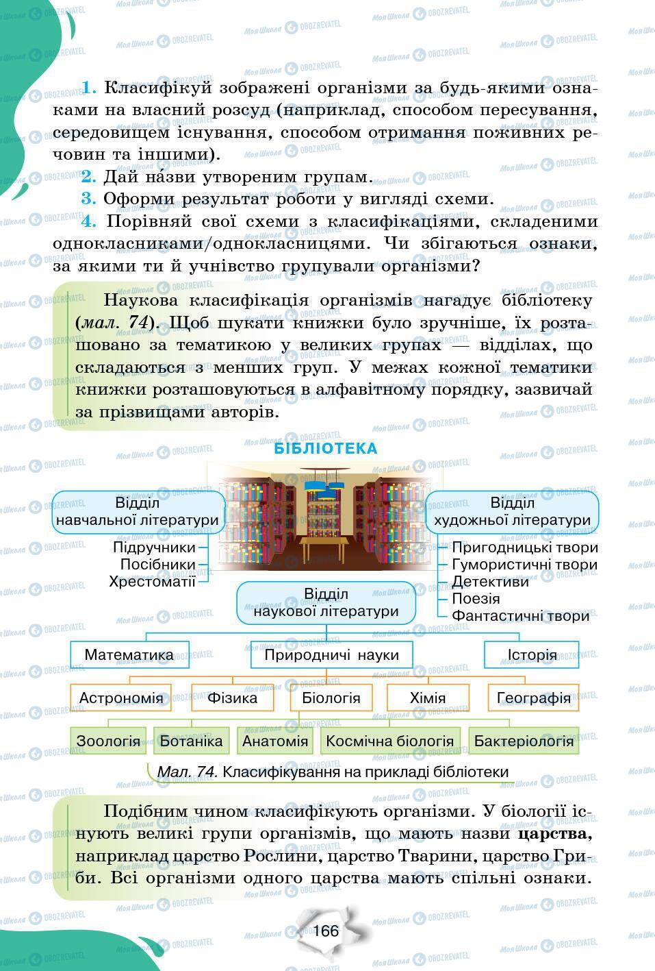 Підручники Природознавство 6 клас сторінка 166