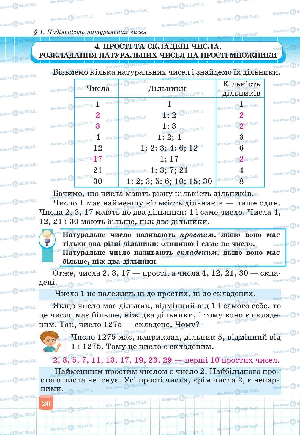 Підручники Математика 6 клас сторінка 20