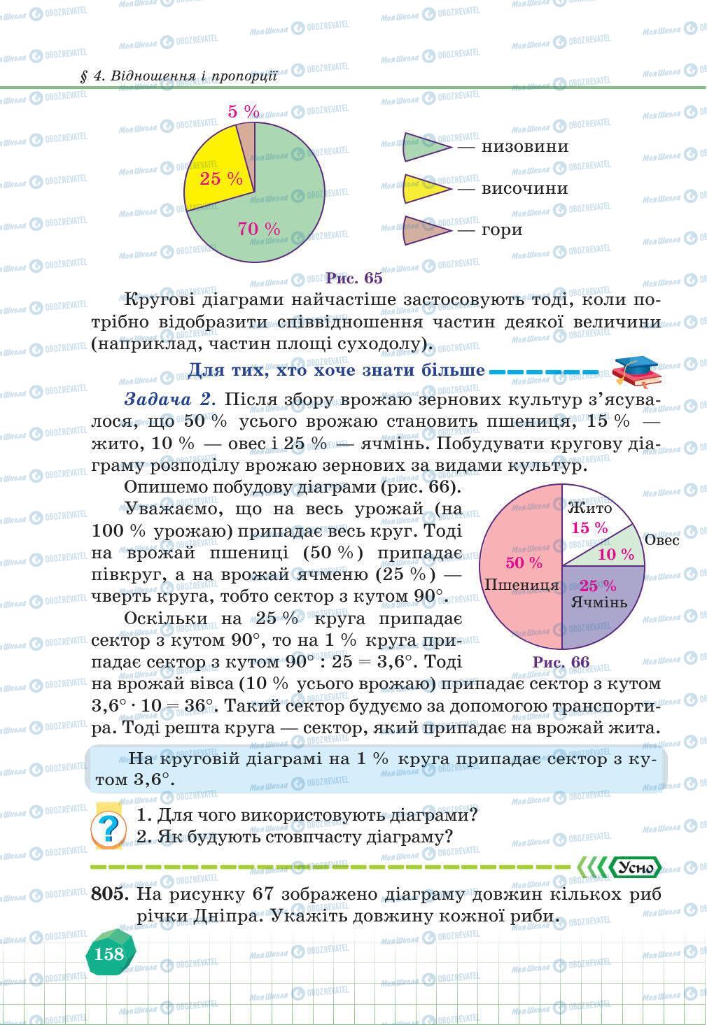 Підручники Математика 6 клас сторінка 158