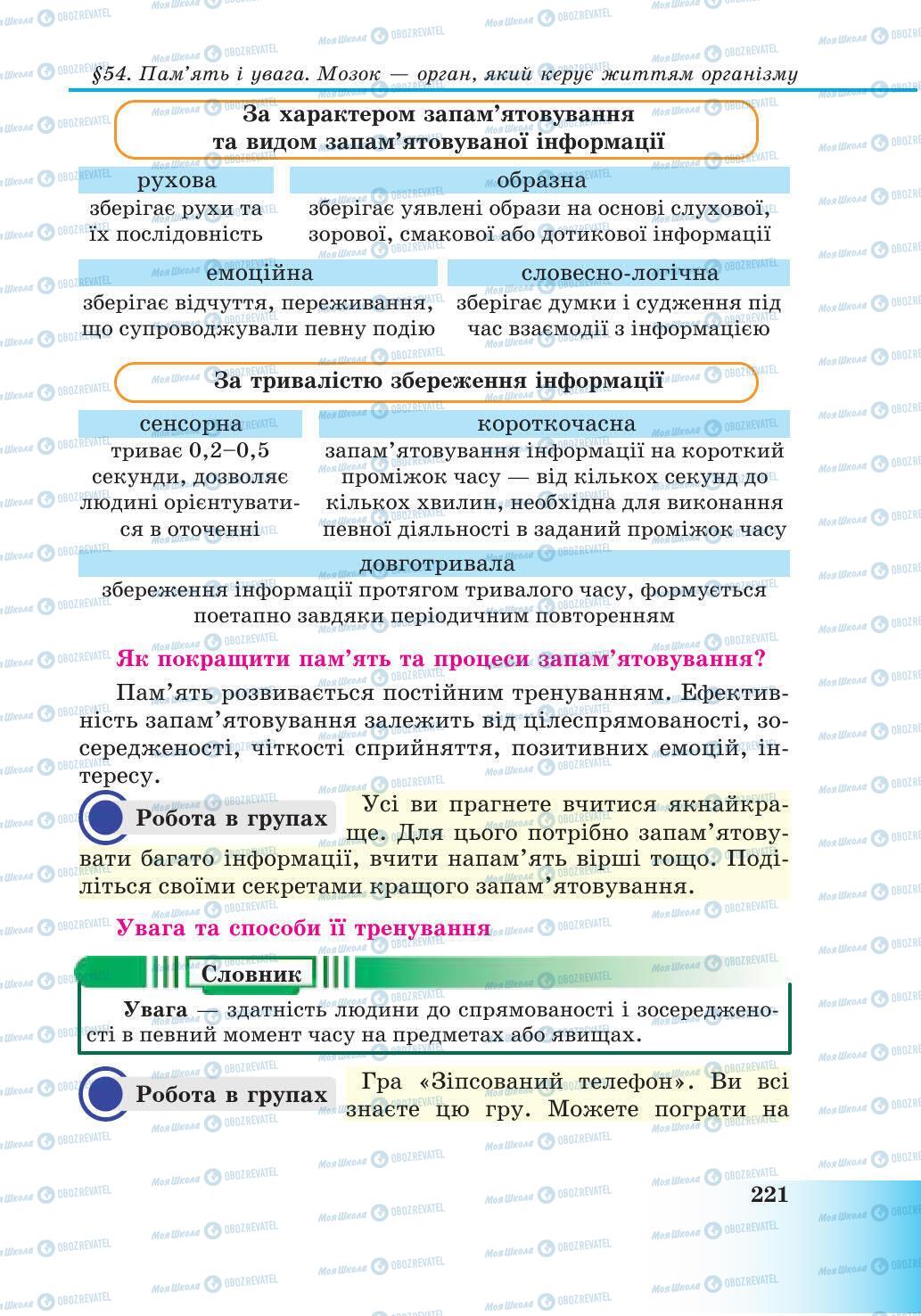 Підручники Природознавство 6 клас сторінка 221