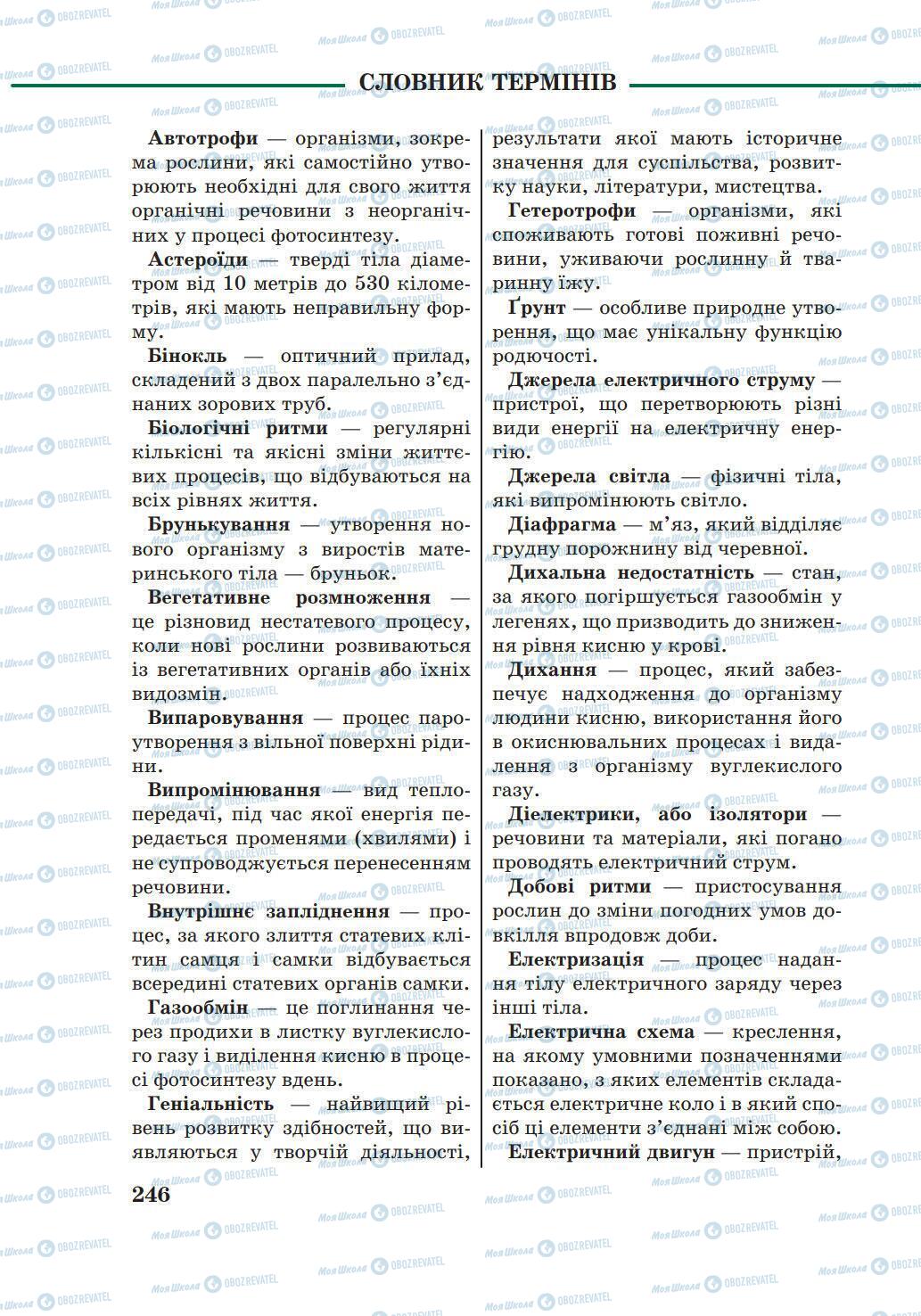 Підручники Природознавство 6 клас сторінка 246