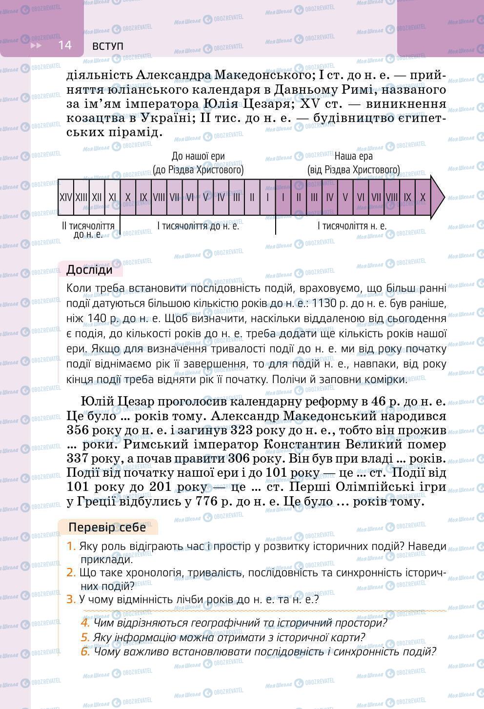 Підручники Всесвітня історія 6 клас сторінка 14