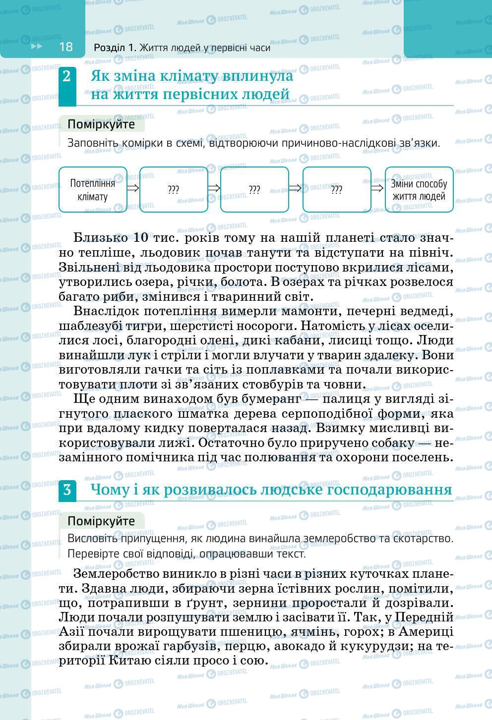 Підручники Всесвітня історія 6 клас сторінка 18