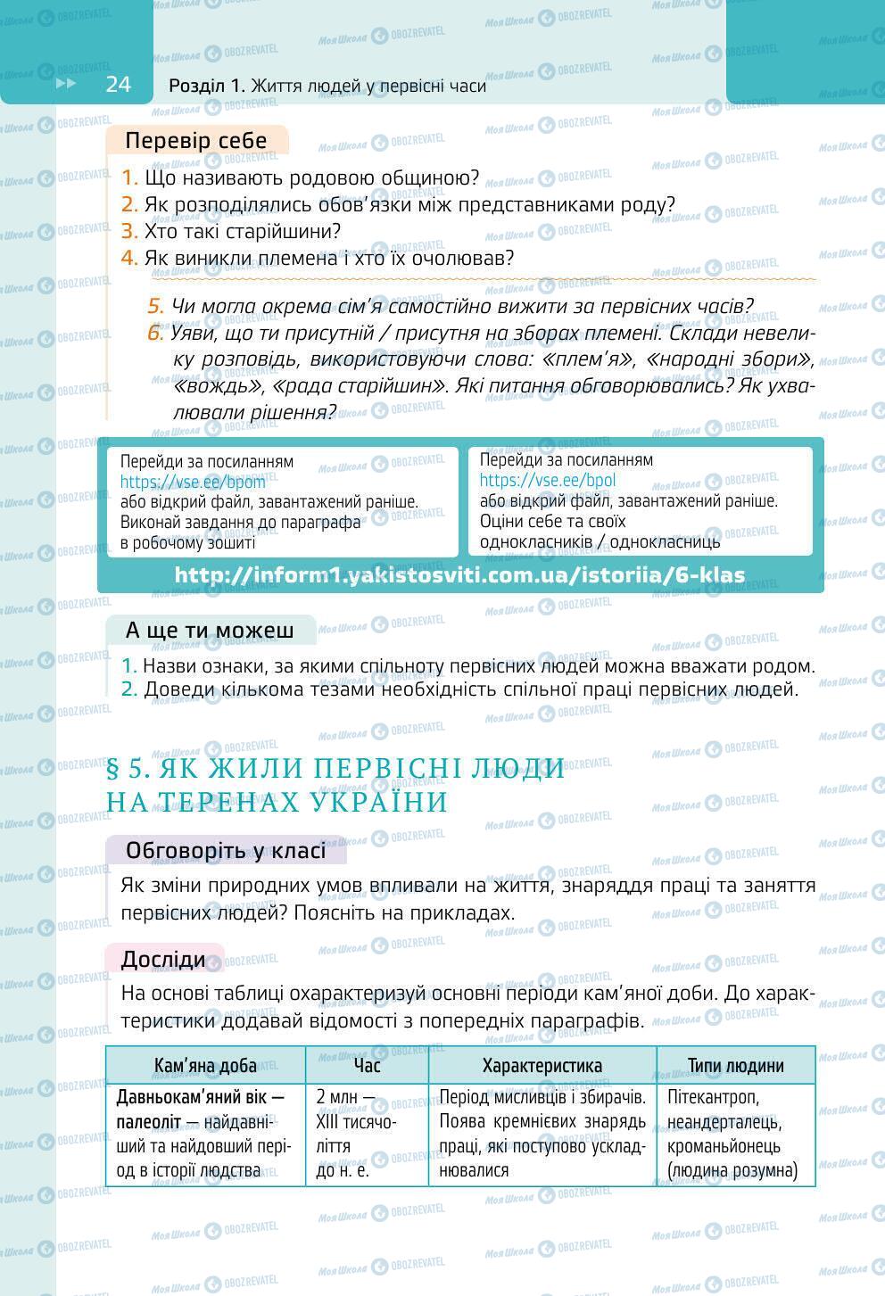 Підручники Всесвітня історія 6 клас сторінка 24