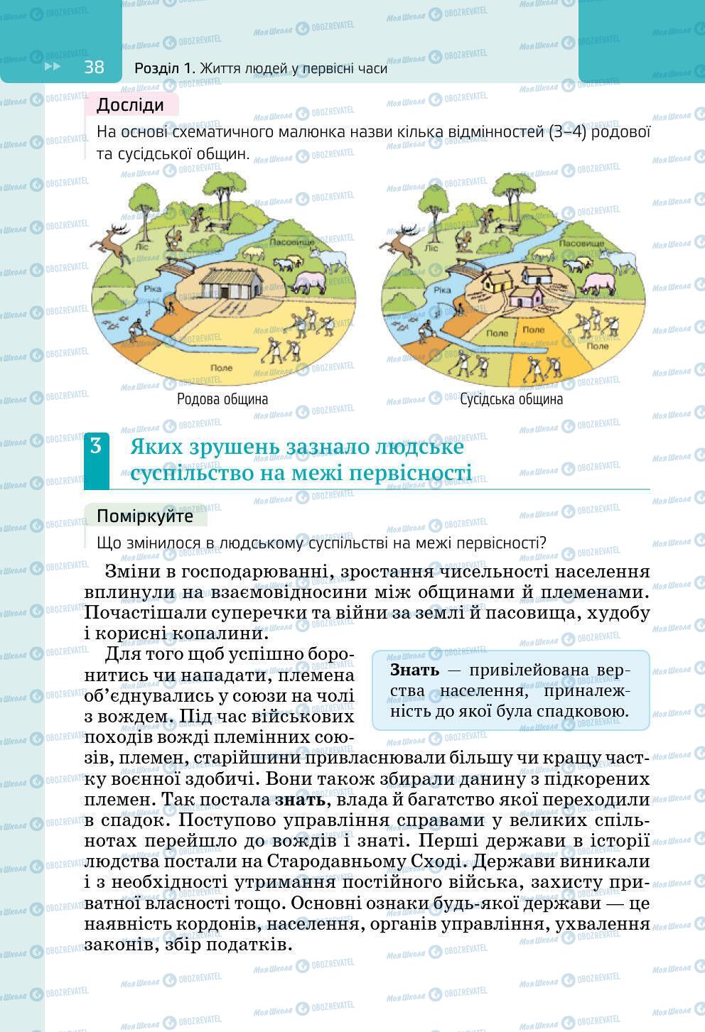 Підручники Всесвітня історія 6 клас сторінка 38