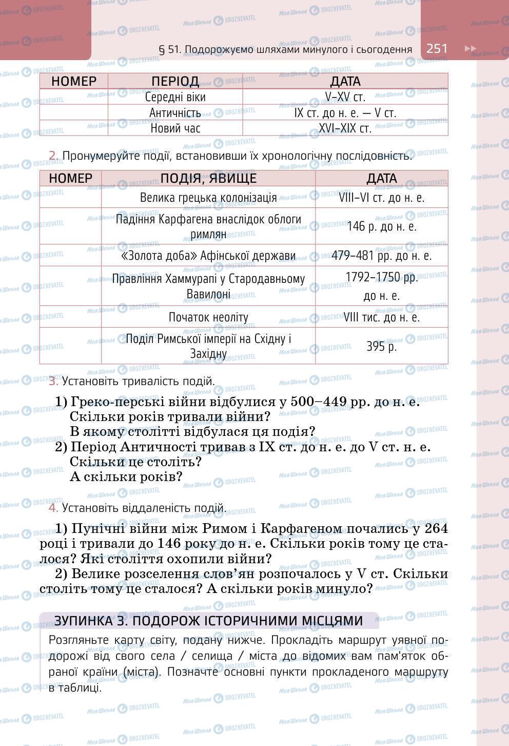 Підручники Всесвітня історія 6 клас сторінка 251