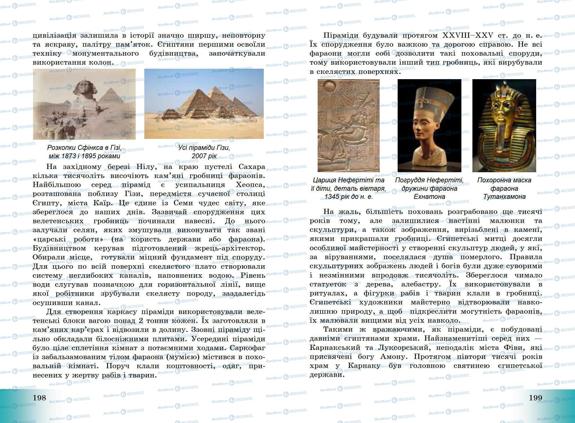 Підручники Всесвітня історія 6 клас сторінка 198-199