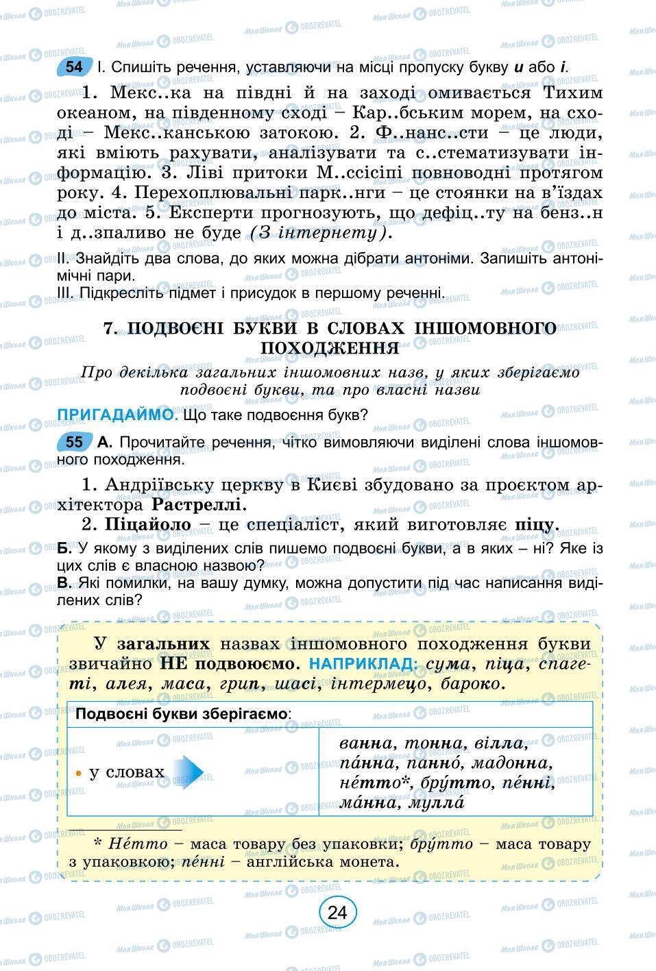 Підручники Українська мова 6 клас сторінка 24