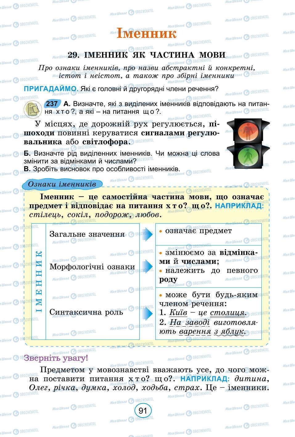 Підручники Українська мова 6 клас сторінка 91