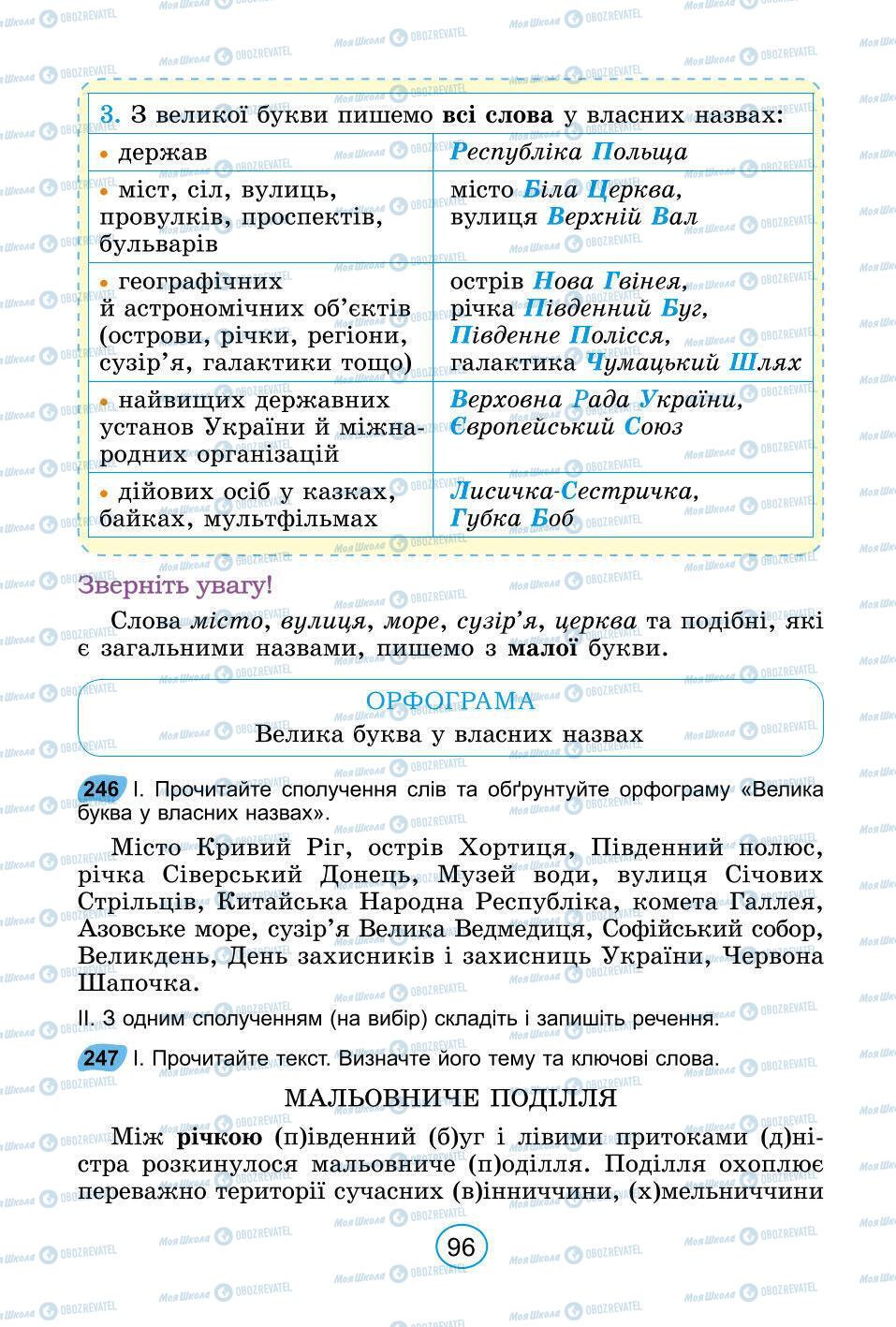 Підручники Українська мова 6 клас сторінка 96