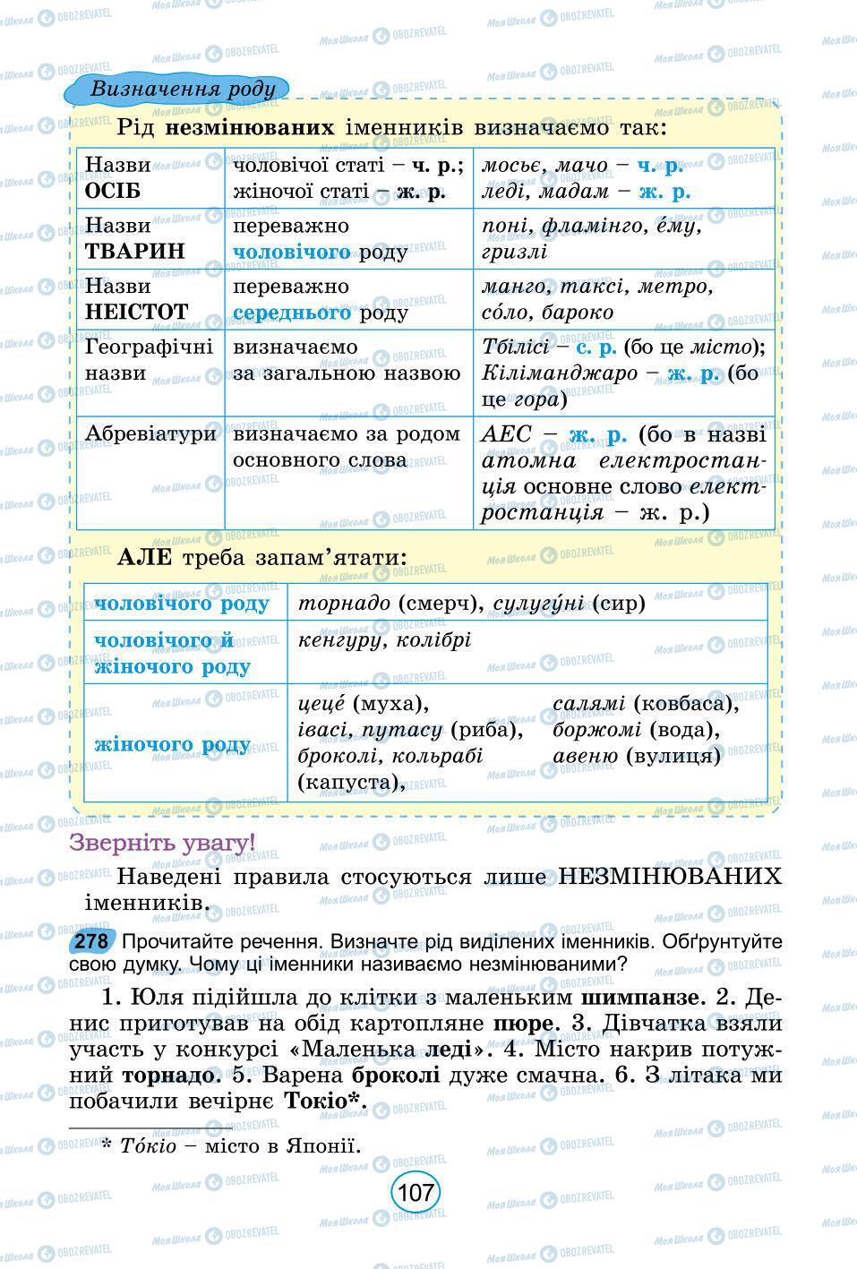 Підручники Українська мова 6 клас сторінка 107