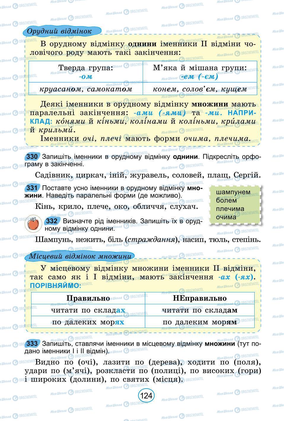 Учебники Укр мова 6 класс страница 124