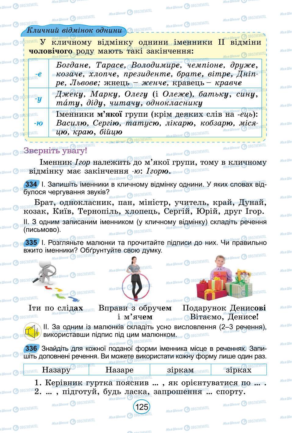 Підручники Українська мова 6 клас сторінка 125