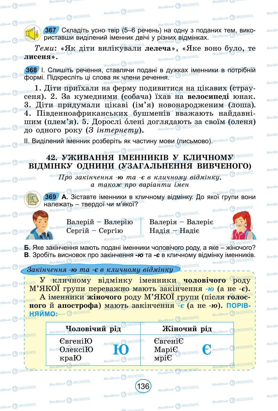 Підручники Українська мова 6 клас сторінка 136