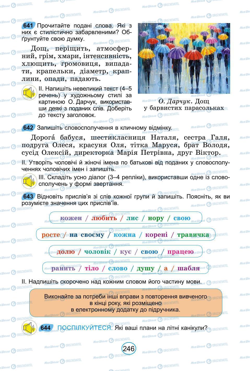 Підручники Українська мова 6 клас сторінка 246