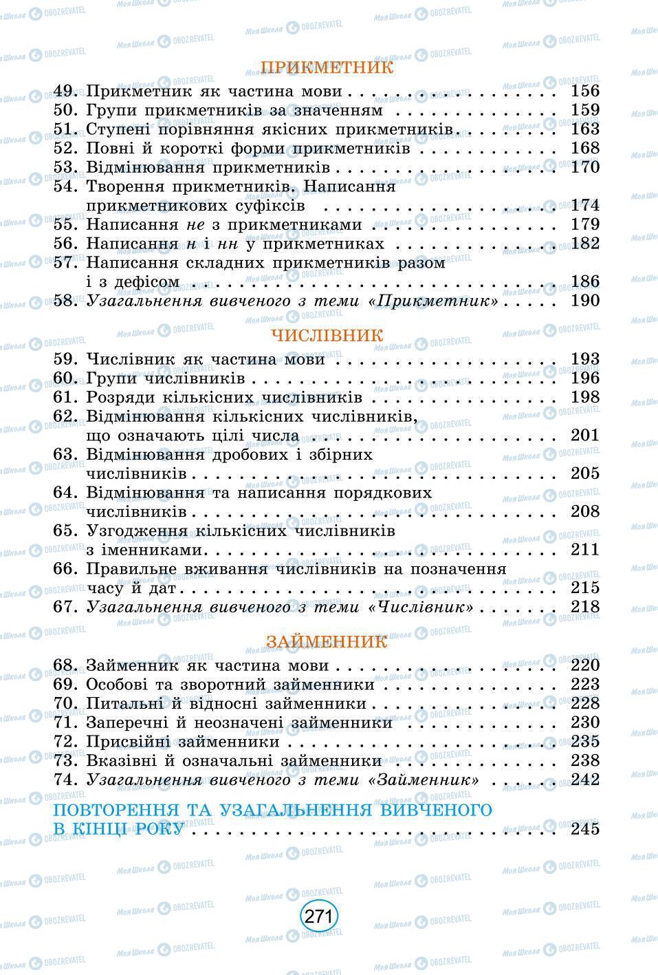 Учебники Укр мова 6 класс страница 271