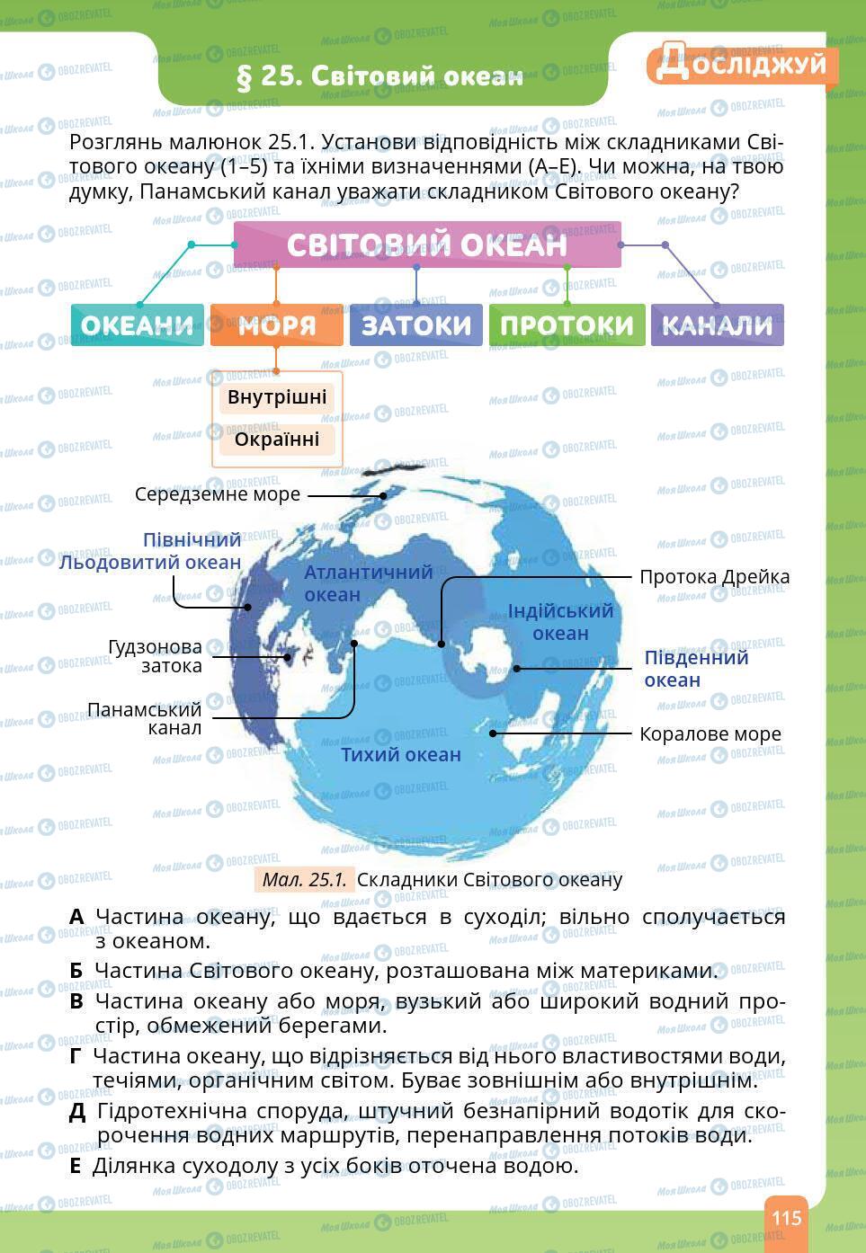 Підручники Природознавство 6 клас сторінка 115