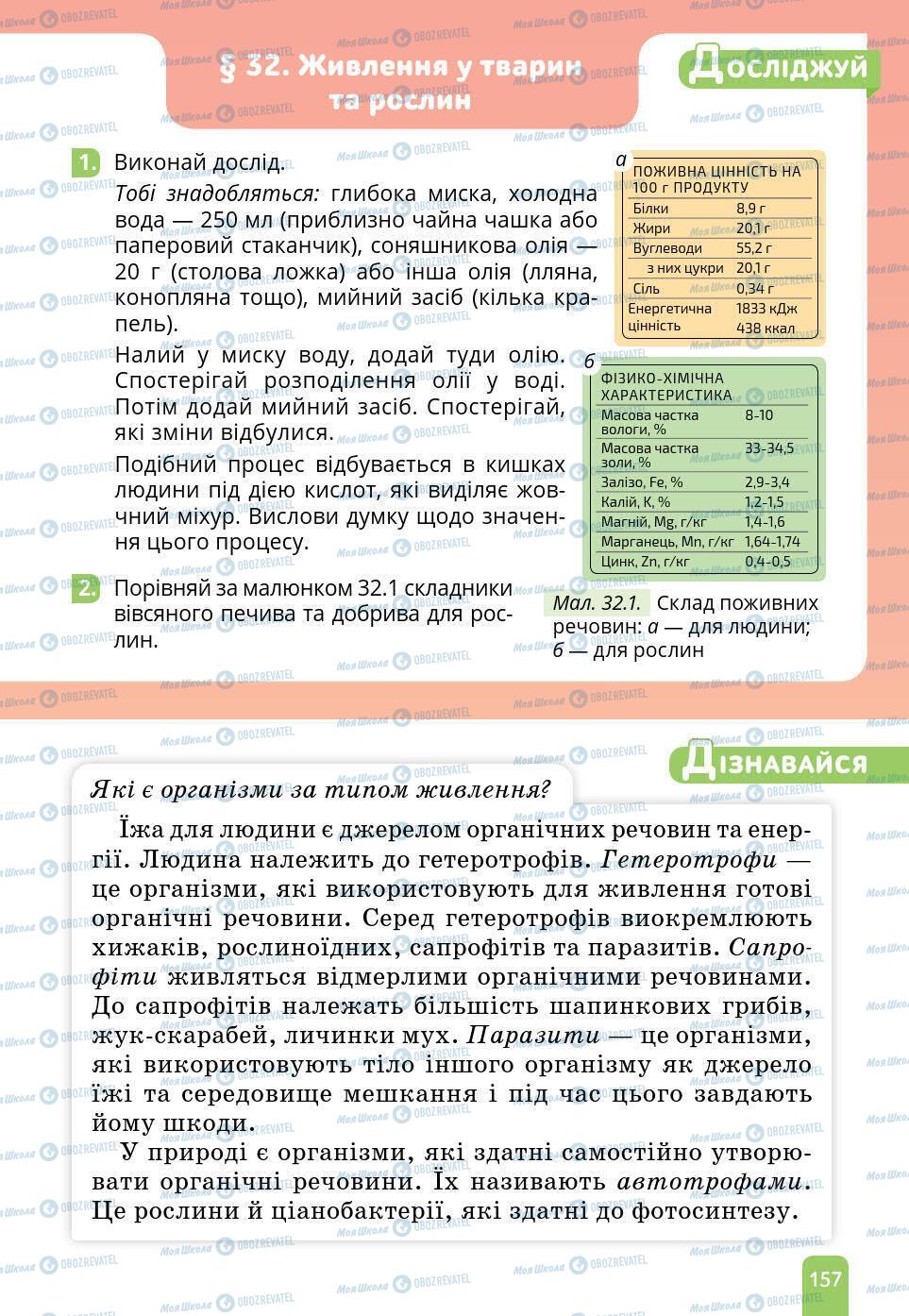 Учебники Природоведение 6 класс страница 157